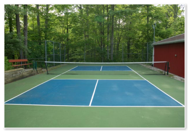 pickleball court at green valley campground