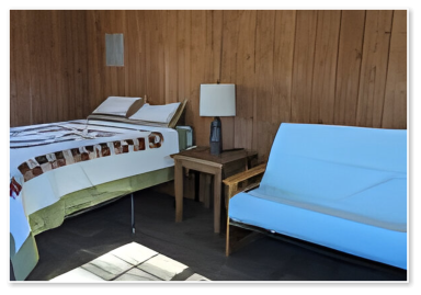 interior of one of our cabins