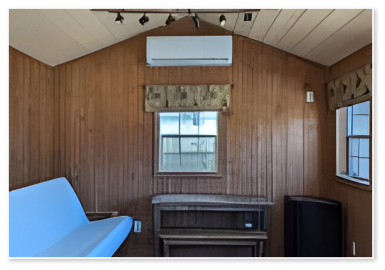 interior of one of our cabins