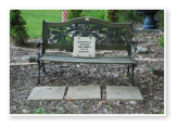 park bench at green valley campground